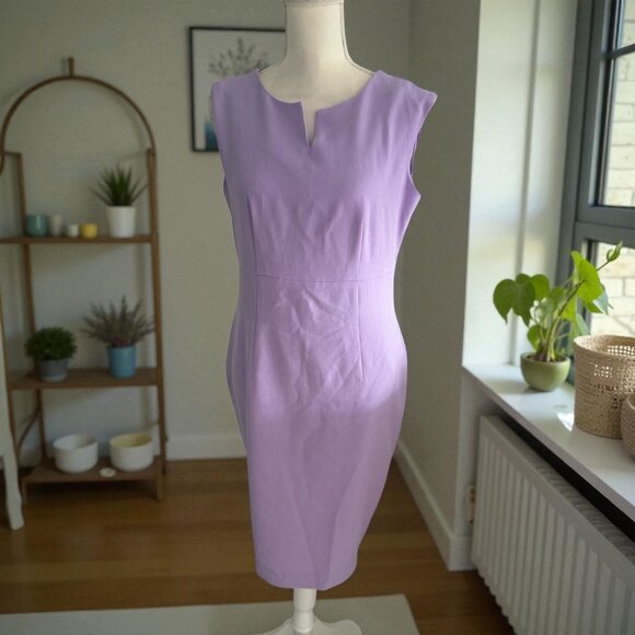 KASPER Light Purple Lavender Pencil Dress Size 8 - Picture 2 of 8